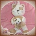 MOTS D'ENFANTS DOUDOU CHAT MUSICAL BLANC RAYE BEIGE SOS