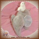 JACADI SOS DOUDOU ELEPHANT GRIS OISEAU BLANC MUSICAL