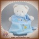 TEX DOUDOU OURS BLANC PLAT BLEU TORTUE HIDE SOS