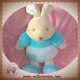 AURORA TOODO SOS DOUDOU LAPIN CORPS BLEU PAPILLON FLEUR 38 CM