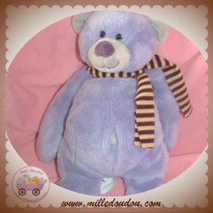 TCF DOUDOU OURS VIOLET ECHARPE 28AAZASHA TOUT COMPTE FAIT SOS