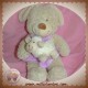 TEX DOUDOU LAPIN BEIGE MUSICAL MOUTON ROBE MAUVE SOS