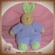 AJENA SOS DOUDOU LAPIN BEIGE CORPS MAUVE VERT