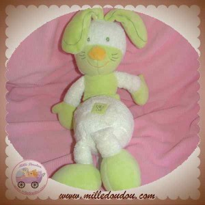 SAUTHON SOS DOUDOU  LAPIN ECRU MUSICAL VERT GARDEN 