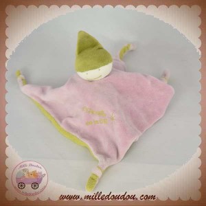 LA COMPAGNIE DES PETITS DOUDOU LUTIN PLAT MAUVE VERT SOS