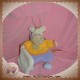 DOUDOU ET COMPAGNIE SOS ANE GRAINE DE DOUDOU ORANGE MAUVE MOUCHOIR