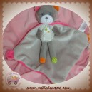 NICOTOY DOUDOU OURS GRIS CAPE ROSE SOS