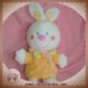 NICOTOY DOUDOU LAPIN BLANC HABIT ORANGE ABEILLE SOS