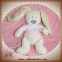 NICOTOY SOS DOUDOU LAPIN ECRU PULL ROSE OURS ETOILE