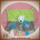 DOUKIDOU SOS DOUDOU OURS PLAT VERT GRIS NOEUD TEX SOS