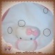 DMC DOUDOU CHAT PLAT BLANC HELLO KITTY BAVOIR SOS