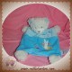 TEX DOUDOU OURS BOUCLETTE CORPS BLEU NUAGE ANGE SOS