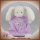 TEX DOUDOU LAPIN BOUCLETTE PLAT VIOLET OISEAU LOVE SOS