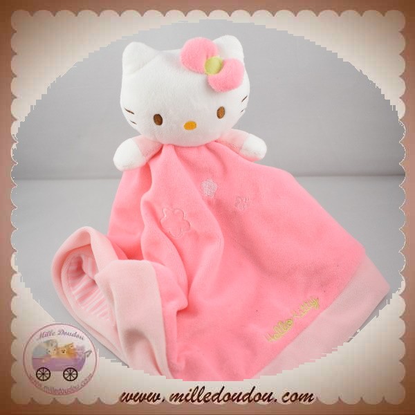 SANRIO SOS DOUDOU CHAT HELLO KITTY PLAT ROSE FLEUR MARIONNETTE RAYE -  Boutique pour retrouver Doudou !!!