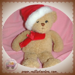 BUKOWSKI SWEDEN DOUDOU OURS POIL BEIGE PERE NOEL SOS