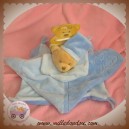 BABYNAT BABY NAT SOS DOUDOU OURS BEIGE PLAT BLEU CLAIR FONCE