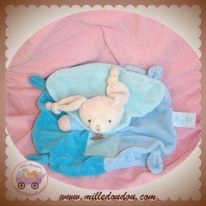 BABYNAT BABY NAT SOS DOUDOU LAPIN BLEU TURQUOISE PLAT CAPE