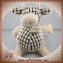 HISTOIRE D'OURS DOUDOU VACHE VAGABOND ECRU MARRON 24 CM SOS