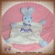 PICOT DOUDOU LAPIN BLEU PLAT BLANC NOEUD PAPILLON SOS