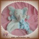 TCF SOS DOUDOU ELEPHANT MARIONNETTE BLANC POIS BLEU 17AAZELEFAN