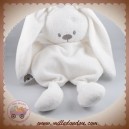 NATTOU DOUDOU LAPIN BLANC QUASI PLAT NOEUD SOS