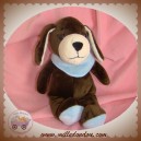 AJENA SOS DOUDOU CHIEN MARRON BANDANA BLEU SOS