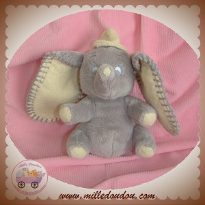 NICOTOY DOUDOU ELEPHANT DUMBO GRIS BILLES DISNEY SOS