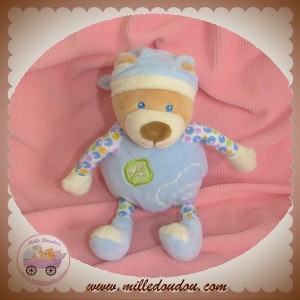 GIPSY DOUDOU OURS BLEU MUSICAL FEUILLES ROND SOS