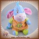 DISNEY DOUDOU BOURRIQUET BLEU VERT SALOPETTTE ORANGE 20 cm SOS