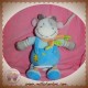 BEBEREVE SOS DOUDOU VACHE GIRAFE GRIS SALOPETTE BLEU MUSICAL NICOTOY