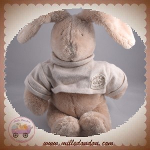 MOULIN ROTY SOS DOUDOU LAPIN BASILE ET LOLA BEIGE CLAIR PULL