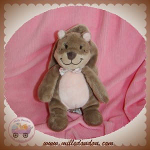 NOUKIE'S DOUDOU ECUREUIL LEONTINE TIDOU ROSE TAUPE 17 CM SOS