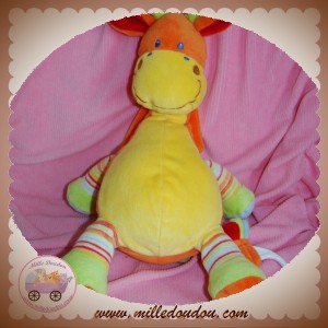 MOTS D'ENFANTS SOS DOUDOU GIRAFE JAUNE ORANGE MUSICAL