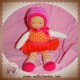 COROLLE SOS DOUDOU POUPEE JUPE ORANGE FLEUR TISSU
