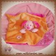 INFLUX DOUDOU SOURIS ROSE PLAT ORANGE ROSE FLEUR SOS