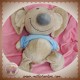 TIAMO TI AMO SOS DOUDOU SOURIS TAUPE PULL BLEU JAMBES 35 CM