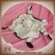 BABOU SOS DOUDOU OURS PLAT BLANC ECRU MARRON NOEUD