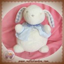 JACADI DOUDOU LAPIN BLANC HABIT RAYE BLEU SOS