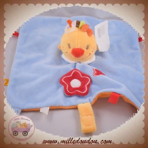 NATTOU SOS DOUDOU FILLE PLAT BLEU FLEUR TIM LILY