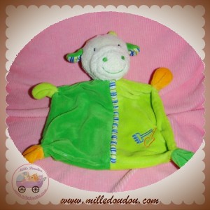 BABY CLUB C&A DOUDOU VACHE PLAT VERT JARDIN SOS