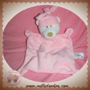 CMI CARREFOUR CARTOON CLUB SOS DOUDOU OURS BLANC PLAT ROSE