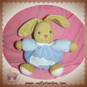 KALOO DOUDOU LAPIN BEIGE BOULE BLEU SOS