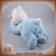 TEX DOUDOU OURS BOUCLETTE ALLONGE MUSICAL BLEU TORTUE SOS