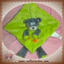 KIMBALOO DOUDOU OURS GRIS PLAT VERT EMPREINTES SOS