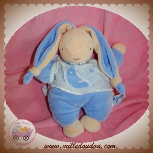 AJENA SOS DOUDOU LAPIN SAUMON BLEU HAUT LUNE