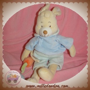 JOLLYBABY SOS DOUDOU LAPIN HABIT BLEU MUSICAL CAROTTE