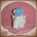 MUSTI MUSTELA DOUDOU OURS BLEU BOULE BLANC 11 CM  SOS