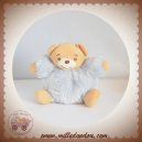 KALOO SOS DOUDOU OURS BEIGE CORPS BOULE BLEU GRIS PLUME