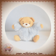 KALOO SOS DOUDOU OURS BEIGE CORPS BOULE BLEU GRIS PLUME