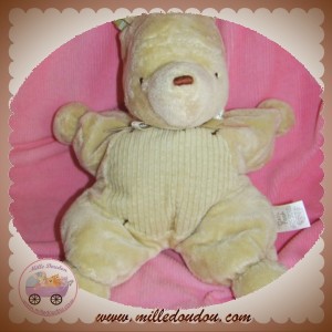 DISNEY DOUDOU OURS WINNIE L'OURSON QUASI PLAT BEIGESOS